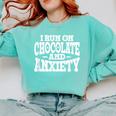 I Run On Chocolate And Anxiety Introvert Comfort Colors Sweatshirt Chalky Mint I Run On Chocolate And Anxiety Introvert Comfort Colors Sweatshirt Chalky Mint