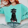 Russian Terrier Dog Graduation Cap Graduate Owner Grad Comfort Colors Sweatshirt Chalky Mint