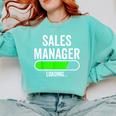 Sales Manager Loading Graduation Graduate New Job Comfort Colors Sweatshirt Chalky Mint