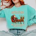 Santa Has The Right Idea Introvert Christmas Comfort Colors Sweatshirt Chalky Mint