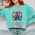 Sarcastic Little MISS SMARTY PANTS Graduation Alumni Game On Comfort Colors Sweatshirt Chalky Mint