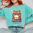 Sarcastic Loner Introvert Not a Friendly Do Not Touchs Comfort Colors Sweatshirt Chalky Mint