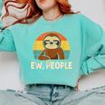 Sarcastic Sloth Introvert Anti Social Comfort Colors Sweatshirt Chalky Mint Sarcastic Sloth Introvert Anti Social Comfort Colors Sweatshirt Chalky Mint