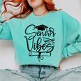 That Says Senior Vibes Graduation Diploma School Spirit Comfort Colors Sweatshirt Chalky Mint