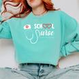 School Nurse Nursing Graduate School Graduation Comfort Colors Sweatshirt Chalky Mint