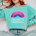 Secretly Bisexual Bi Introvert Bi Pride Antisocial LGBTQ Comfort Colors Sweatshirt Chalky Mint