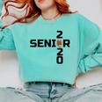 Senior 2020 Football Graduation Shirt Comfort Colors Sweatshirt Chalky Mint