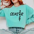 Senior 2021 Lacrosse Sticks And Ball Graduation Comfort Colors Sweatshirt Chalky Mint