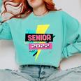 Senior 2022 Graduation Class Of 2022 Retro 90's Graduation Comfort Colors Sweatshirt Chalky Mint