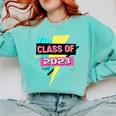 Senior 2023 Graduation Class Of 2023 Retro 90's Graduation Comfort Colors Sweatshirt Chalky Mint
