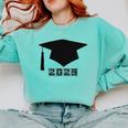 SENIOR 2025 Cute Graduation Class Of 2025 Graduate Comfort Colors Sweatshirt Chalky Mint