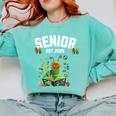 Senior 2025 Graduation Caterpillar For Kids Cute Coquette Comfort Colors Sweatshirt Chalky Mint