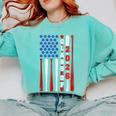 Senior 2026 Baseball American Flag Class Of 2026 Graduation Comfort Colors Sweatshirt Chalky Mint