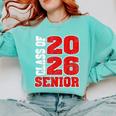 Senior 2026 Class Of 2026 Graduation Comfort Colors Sweatshirt Chalky Mint