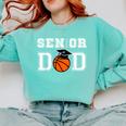 Senior 2026 Dad Basketball Graduation Comfort Colors Sweatshirt Chalky Mint