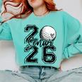 Senior 2026 Golf Player Heart Graduation Girls Teens Comfort Colors Sweatshirt Chalky Mint
