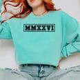 Senior 2026 MMXXVI Graduate Class Of 2026 Graduation Comfort Colors Sweatshirt Chalky Mint