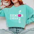 Senior Cheerleader Cheer Class Of 2025 Graduation Graduate Comfort Colors Sweatshirt Chalky Mint