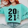 Senior Class Of 2021 Graduation High School College Comfort Colors Sweatshirt Chalky Mint