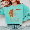 Senior Class Of 2023 Graduation Basketball Team Graduate Comfort Colors Sweatshirt Chalky Mint