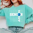 Senior Class Of 2024 Bowling First Day Of School Graduation Comfort Colors Sweatshirt Chalky Mint