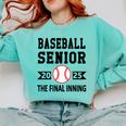 Senior Class Of 2025 Baseball Senior Night Graduation Party Comfort Colors Sweatshirt Chalky Mint