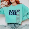 Senior Class Of 2026 Graduation Year High School & College Comfort Colors Sweatshirt Chalky Mint