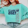 Senior Class Of 2027 Graduation Year High School & College Comfort Colors Sweatshirt Chalky Mint