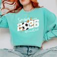 Senior Dad Class Of 2026 Soccer Ball Graduation Comfort Colors Sweatshirt Chalky Mint
