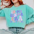 In My Senior Era Class Of 2025 Groovy Senior 2025 Graduation Comfort Colors Sweatshirt Chalky Mint