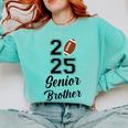 Senior Football Brother Class Of 2025 Graduation Graduate Comfort Colors Sweatshirt Chalky Mint