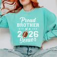 Senior Football Brother Class Of 2026 Graduation Graduate Comfort Colors Sweatshirt Chalky Mint