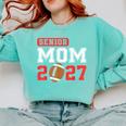 Senior Football Mom 2027 Team Class Of 2027 Graduation Mom Comfort Colors Sweatshirt Chalky Mint