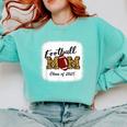 Senior Football Mom Class Of 2025 Graduation Graduate Comfort Colors Sweatshirt Chalky Mint