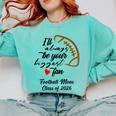Senior Football Mom Class Of 2026 Graduation Graduate Comfort Colors Sweatshirt Chalky Mint