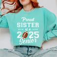 Senior Football Sister Class Of 2025 Graduation Graduate Comfort Colors Sweatshirt Chalky Mint