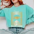 Senior Graduate 2024 Queen Graduation Educated Melanin Comfort Colors Sweatshirt Chalky Mint