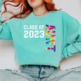 Senior Graduation Class Of 2023 Aunt Senior Tie Dye Comfort Colors Sweatshirt Chalky Mint