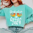 Senior Graduation Trip Cruise 2024 Retro Ship Party Cruise Comfort Colors Sweatshirt Chalky Mint