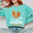 Senior Grandma Class Of 2026 Basketball Graduation Heart Comfort Colors Sweatshirt Chalky Mint