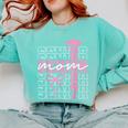 Senior Mom 2027 Class Of 2027 Coquette Bow Graduation 2027 Comfort Colors Sweatshirt Chalky Mint