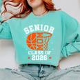 Senior Mom Class Of 2026 Basketball Graduation Comfort Colors Sweatshirt Chalky Mint