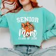 Senior Mom Class Of 2026 Coquette Bow Basketball Graduation Comfort Colors Sweatshirt Chalky Mint