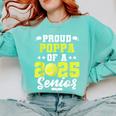 Senior Poppa 2025 Tennis Class Of 2025 Graduation Comfort Colors Sweatshirt Chalky Mint