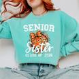 Senior Sister Class Of 2026 Coquette Basketball Graduation Comfort Colors Sweatshirt Chalky Mint