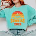 Senior Sunrise Class Of 2026 Graduation Proud Graduate Retro Comfort Colors Sweatshirt Chalky Mint