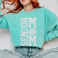 Senior Volleyball Mom 2026 Class Graduation Volleyball Premium Tri-Blend Comfort Colors Sweatshirt Chalky Mint