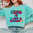 Senior Year 2022 Class Of 2022 Graduation Tie Dye Groovy Comfort Colors Sweatshirt Chalky Mint