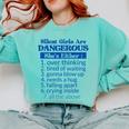Silent Girls Are Dangerous T For Quiet Introvert Girl Comfort Colors Sweatshirt Chalky Mint