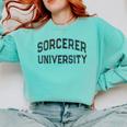 Silly Anti Social SORCERER UNIVERSITY Introvert Stay Away Comfort Colors Sweatshirt Chalky Mint